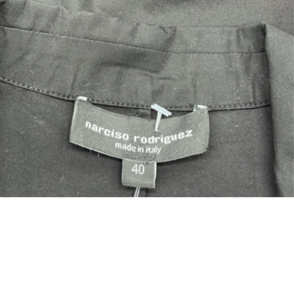 Narciso Rodriguez Black Cotton Short Sleeve Button-Up Shirt sz 40 - Picture 4 of 5